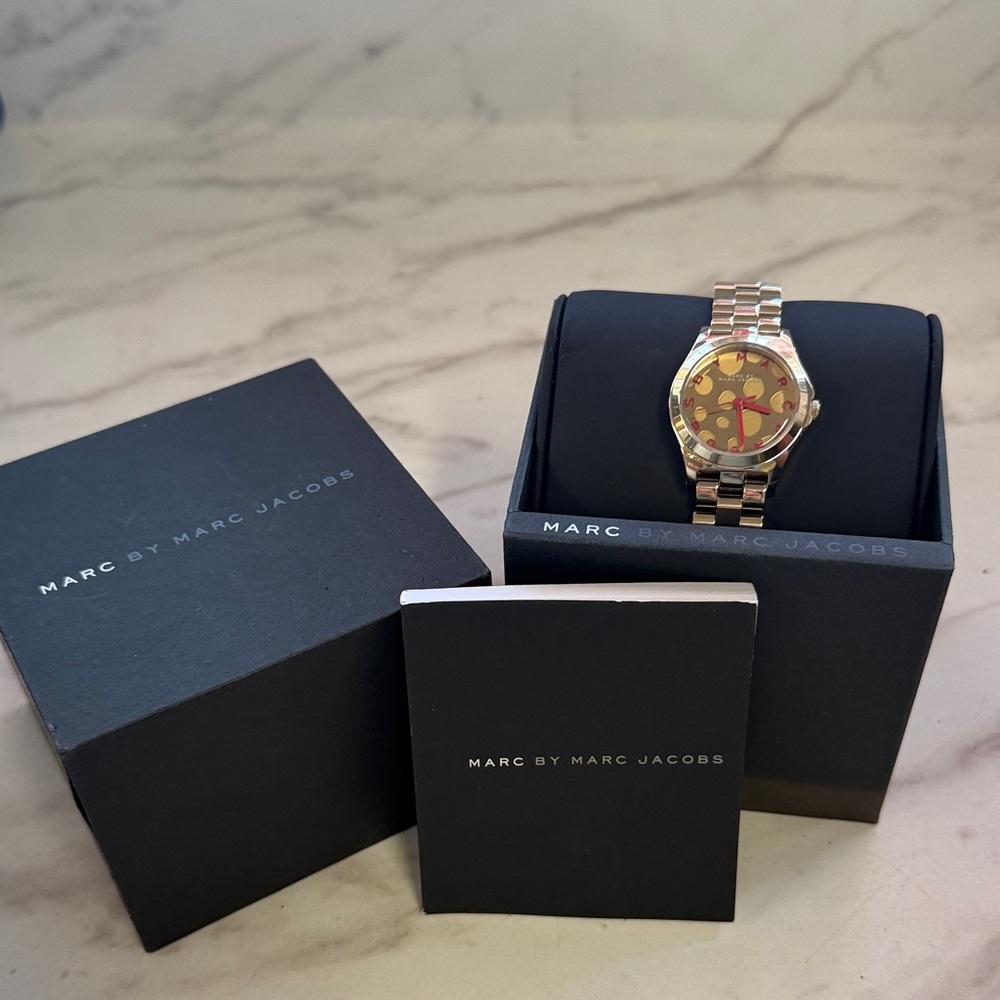 Marc By Marc Jacobs Gold and Red Watch